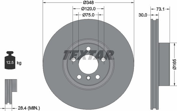 Textar Car Brake Disc - 92320405