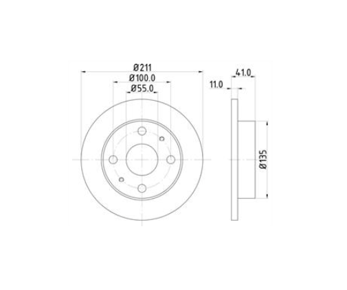 Mintex Brake Discs fits -Daihatsu Perodua S211:4 MDC1471 (also fits other vehicles)