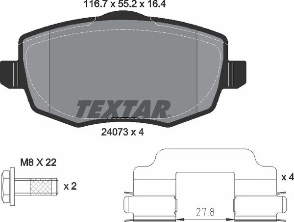 Textar Brake Pad Set - 2407301