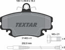 Alpine DACia Peugeot Renault, Brake Pad Set - Textar 2146304