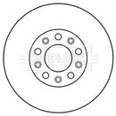 Borg & Beck Brake Disc Pair Part No -BBD5205