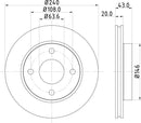 Mintex Brake Discs fits -Ford Mazda S227:4 MDC579C (also fits other vehicles)