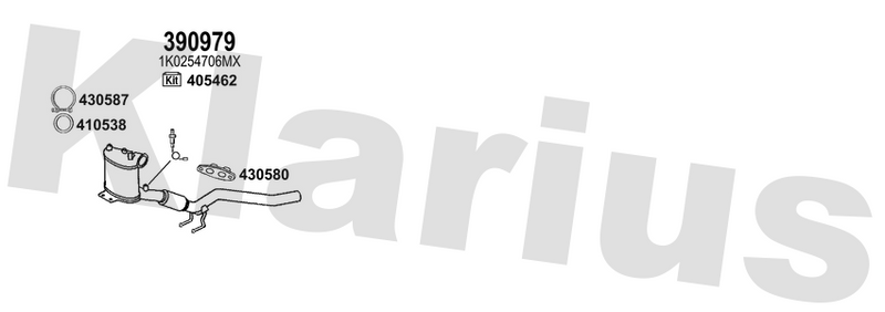 Klarius 390979 - Catalyst & Dpf Combined  - Fits Audi A3 2.0 TDi