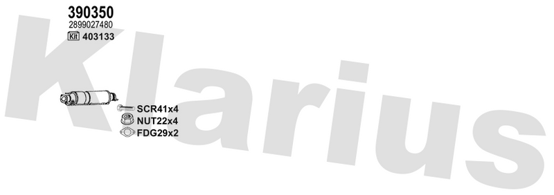 Klarius 390350 - Catalyst & Dpf Combined  - Fits Kia Carens III 2.0CRDi