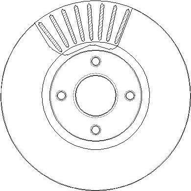 Disctech Brake Disc - Fits Ford, Volvo - ABD3813 - Front Axle