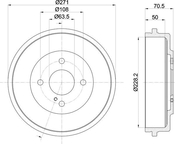 Mintex Brake Drum (Single) fits -Ford MBD406 (also fits other vehicles)