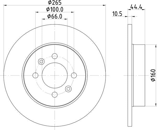 Mintex Brake Discs fits -Renault V280:5 MDC815 (also fits other vehicles)