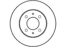 Disctech Brake Disc - Fits Abarth, Hyundai - ABD2804 - Front Axle