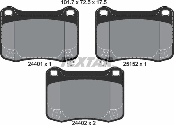Textar Brake Pad Set - 2440101