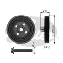 Gates DriveAlign Torsional Vibration Damper - TVD1057A