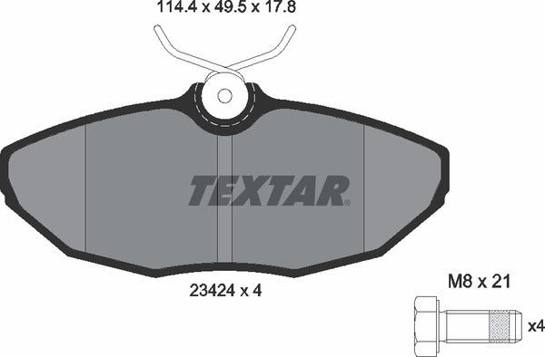 Textar Brake Pad Set - 2342401