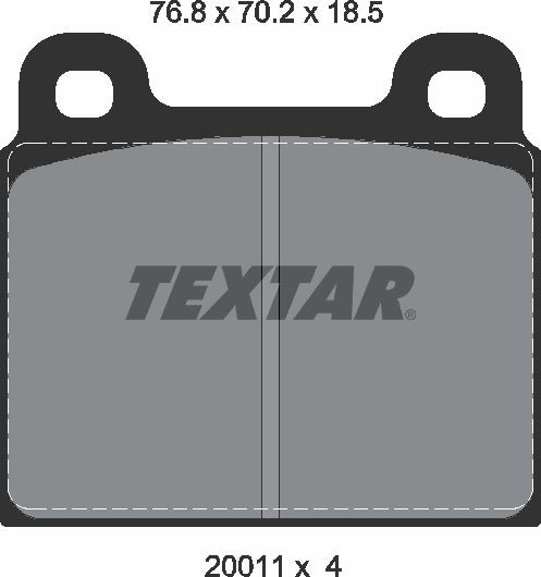 Textar Brake Pad Set - 2001108