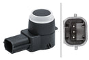 HELLA 6PX 358 141-561 Sensor, parking distance control - angled - 3-pin connector - Plugged