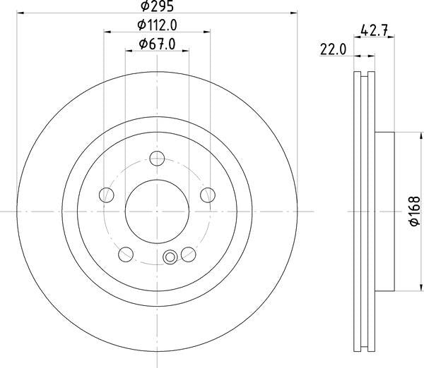 Mintex Brake Discs fits -MercedesBenz V274:5 MDC2772 (also fits other vehicles)
