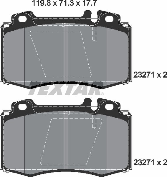 Textar Brake Pad Set - 2327102