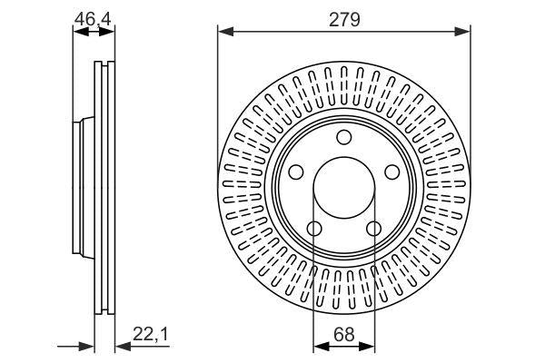 Bosch Brake Disc Pair Part No - 0986479916
