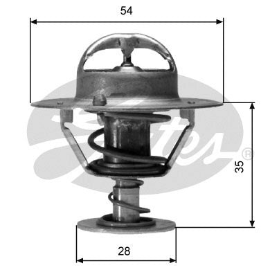 Gates Thermostat, coolant - TH04277G1