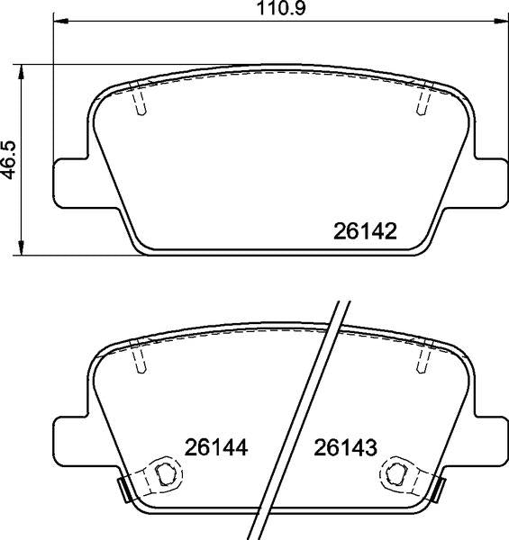 Mintex Brake Pad Set fits -Hyundai MDB4195 (also fits other vehicles)