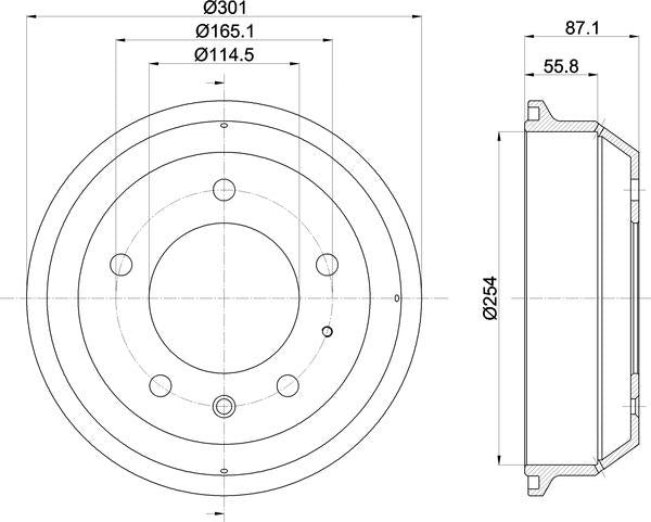Mintex Brake Drum (Single) fits -Land Rover MBD353 (also fits other vehicles)