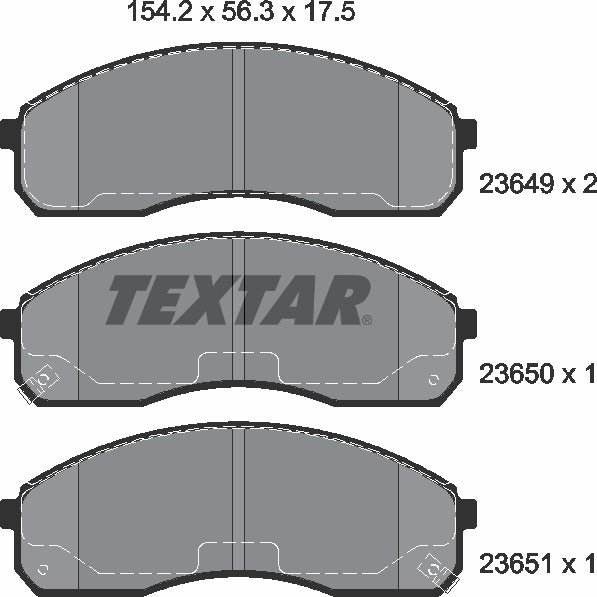 Textar Brake Pad Set - 2364904