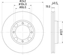 Mintex Brake Discs fits -Hyundai V300:5 MDC845 (also fits other vehicles)