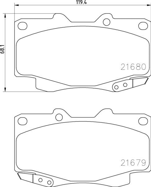 Toyota Brake Pad Set - Padtech PAD2718