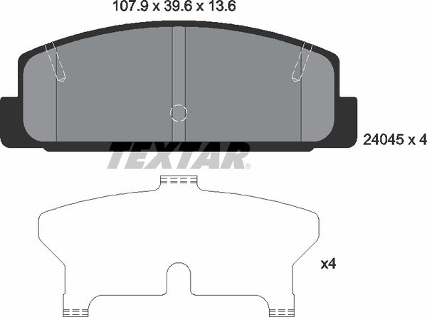 Mazda, Brake Pad Set - Textar 2404501