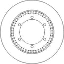 Disctech Brake Disc - Fits Ford, Nissan - ABD3393 - Rear Axle