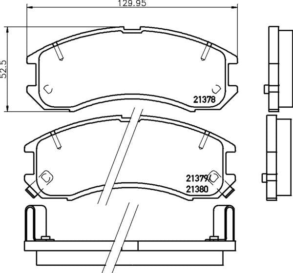 Mintex Brake Pad Set fits -Ford Usa Mazda MDB1441 (also fits other vehicles)