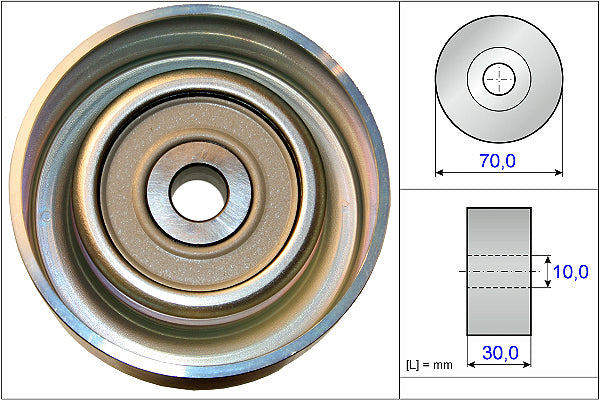 INA Deflection/Guide Pulley - V-Ribbed Belt - Part No - 532073810