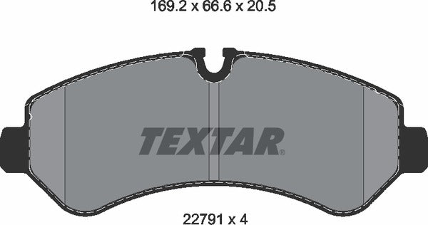 Textar Brake Pad Set - 2279101