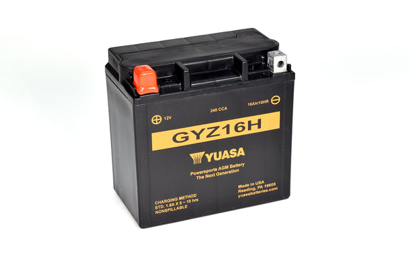GYZ16H (WC) 12V Yuasa High Performance MF VRLA Motorcycle Battery