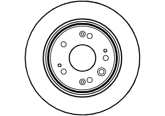 Disctech Brake Disc - Fits Honda, Hyundai - ABD2501 - Rear Axle