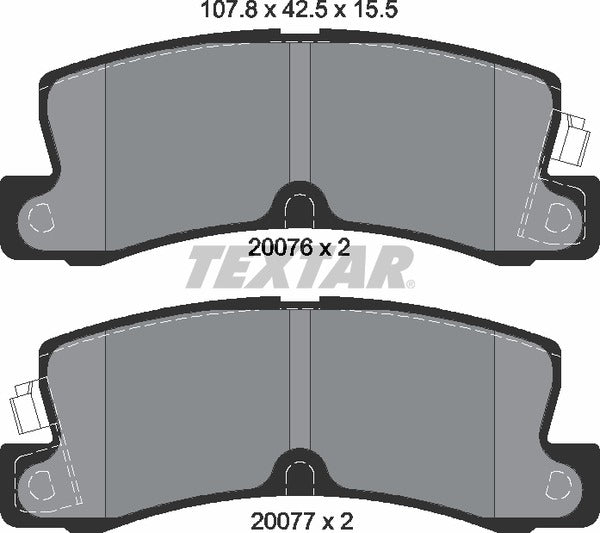 Textar Brake Pad Set - 2007601