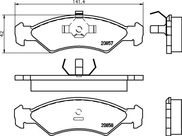 Mintex Brake Pad Set fits -Ford MDB1225 (also fits other vehicles)