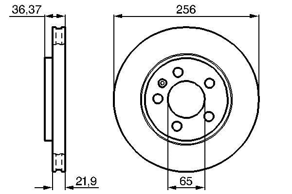 Bosch Brake Disc Pair Part No - 0986478482