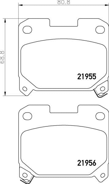 Mintex Brake Pad Set fits -Toyota MDB1839 (also fits other vehicles)