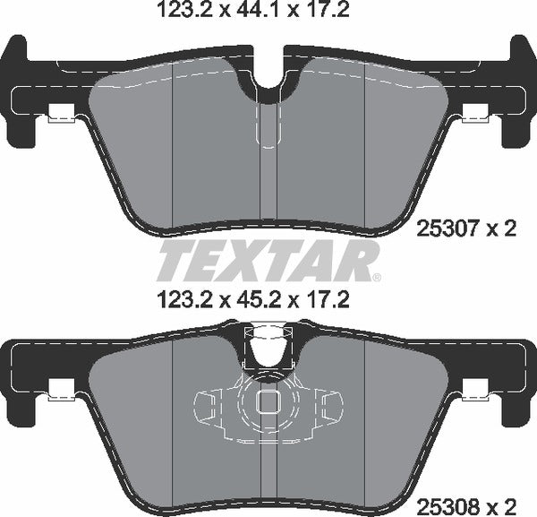 Textar Brake Pad Set - 2530701