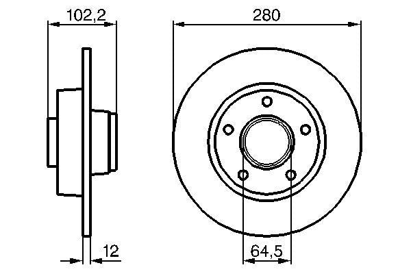 Bosch Brake Disc > Single Bd981 Part No - 0986479144