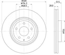 Mintex Brake Discs fits -Mazda Brake Disc V315:5 MDC2929C (also fits other vehicles)