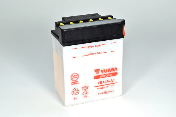 YB14A-A1 (DC) 12V Yuasa Yumicron Motorcycle Battery