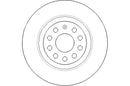 Disctech Brake Disc - Fits Audi, Fiat - ABD2609 - Rear Axle