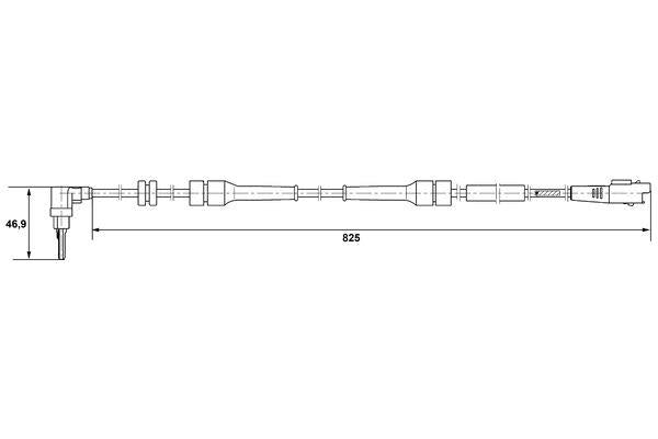 Bosch Wheel Speed Sensor Part No - 0265007084