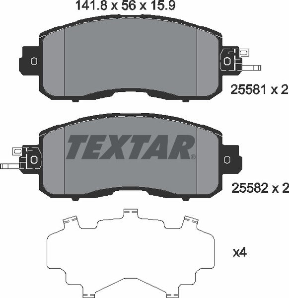 Textar Brake Pad Set - 2558101
