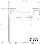 Mintex Brake Pad Set fits -Chrysler MercedesBenz MDB1627 (also fits other vehicles)