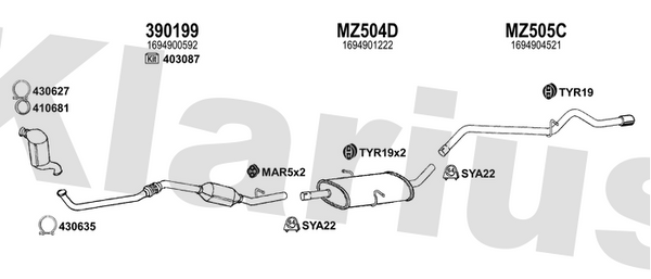 Klarius 390199 - Diesel Particulate Filter  - Fits Mercedes A160 2.0CDi