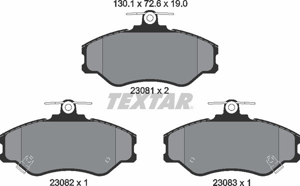 Textar Brake Pad Set - 2308101