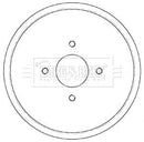 Borg & Beck Brake Drum (Single) -BBR7252