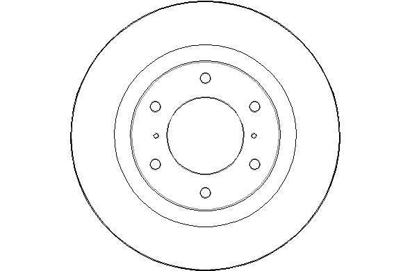 Disctech Brake Disc - Fits Mitsubishi - ABD3136 - Front Axle