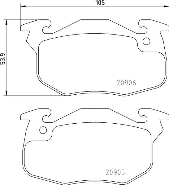 Mintex Brake Pad Set fits -Citroën Mega Peugeot MDB1519 (also fits other vehicles)